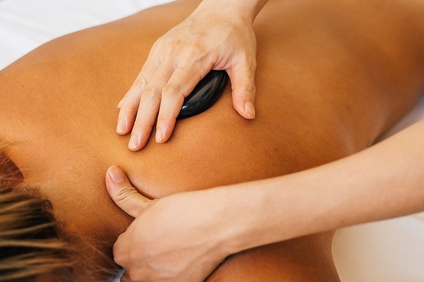 Hot stone massage treatment