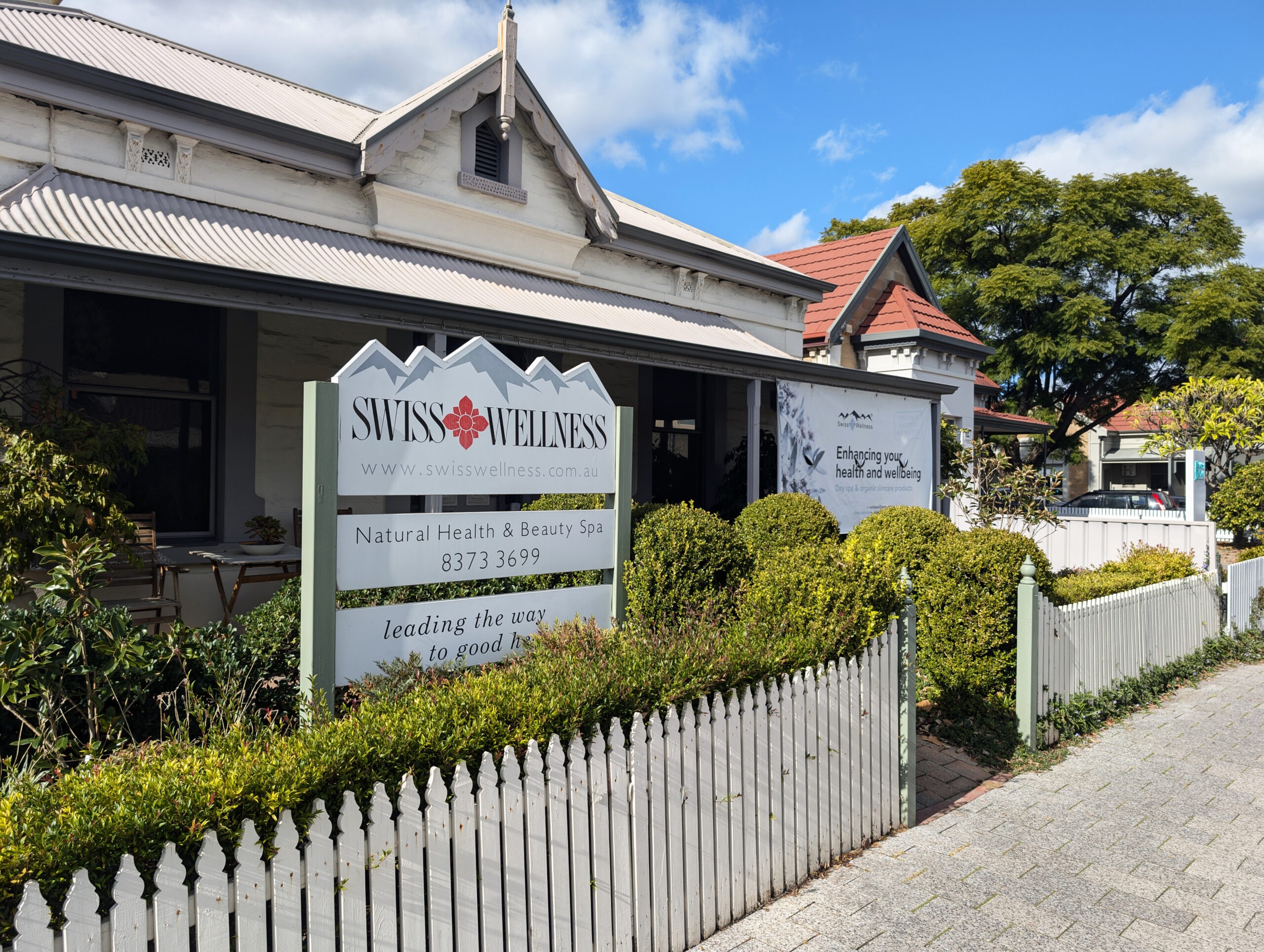 Clear Shot of the front Swiss Wellness Day Spa Shop