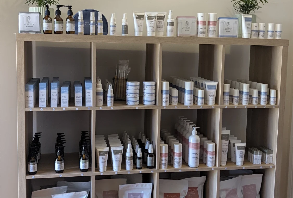 Adelaide Hills Organics skincare range at Swiss Wellness