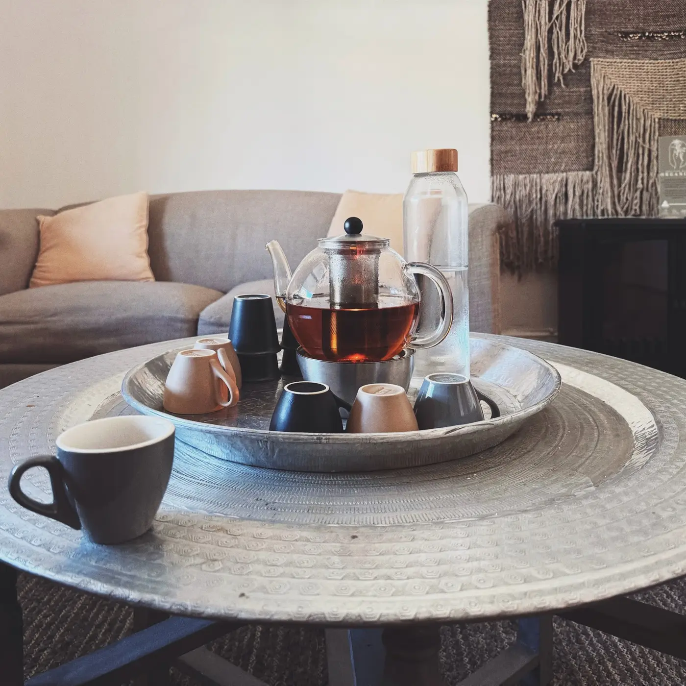 Herbal tea served in the Swiss Wellness waiting room